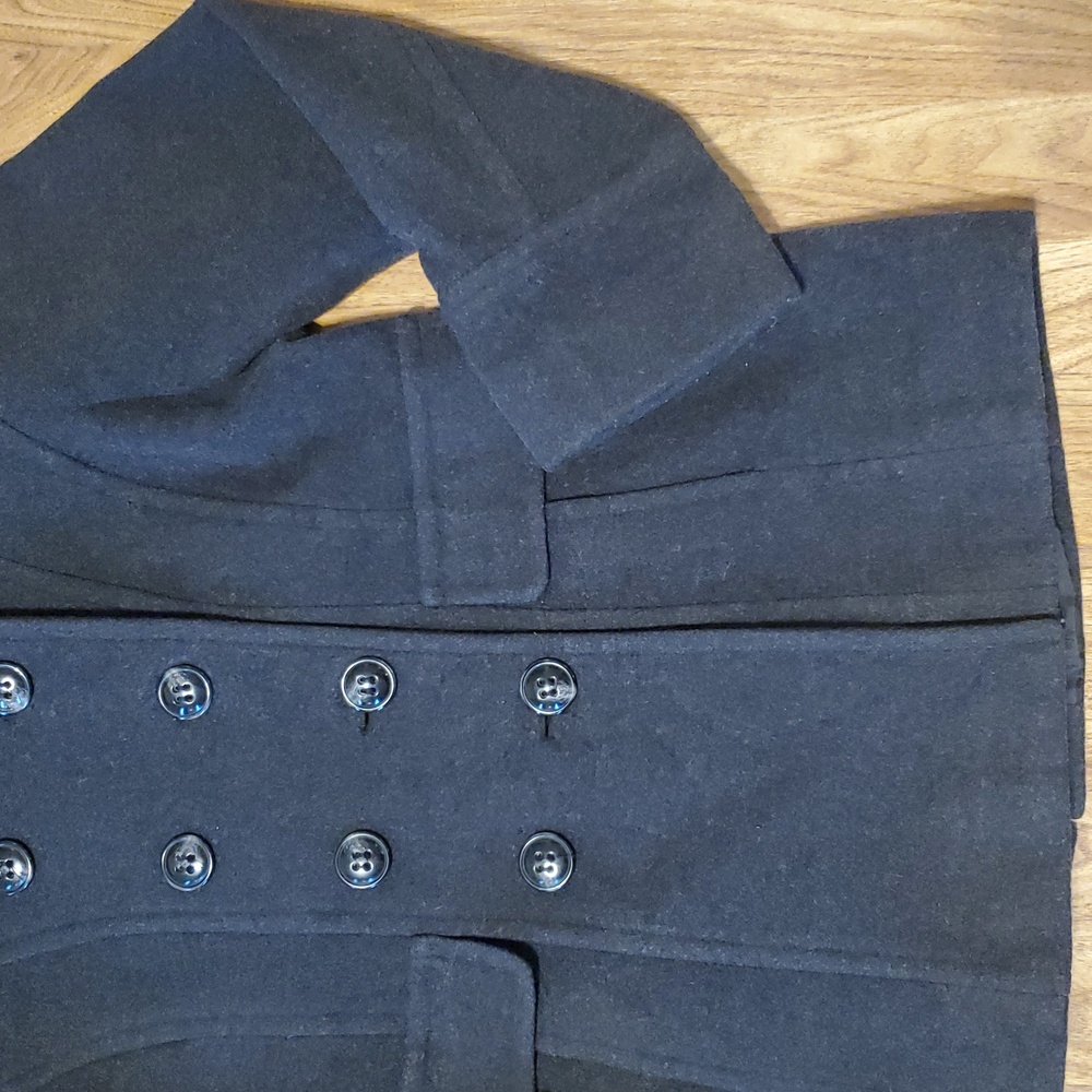 London Fog Charcoal Hooded Peacoat Jacket Womens Size PL - Picture 4 of 15